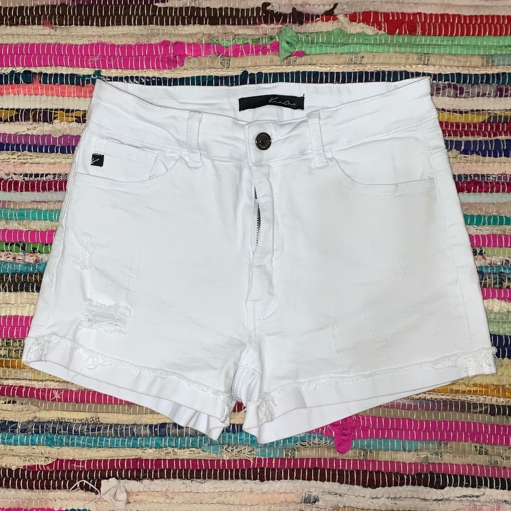 White Jean Shorts